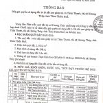 Thông báo đấu giá quyền sử dụng đất 14 lô đất xen ghép tại xã Thủy Thanh, thị xã Hương Thủy, tỉnh Thừa Thiên Huế